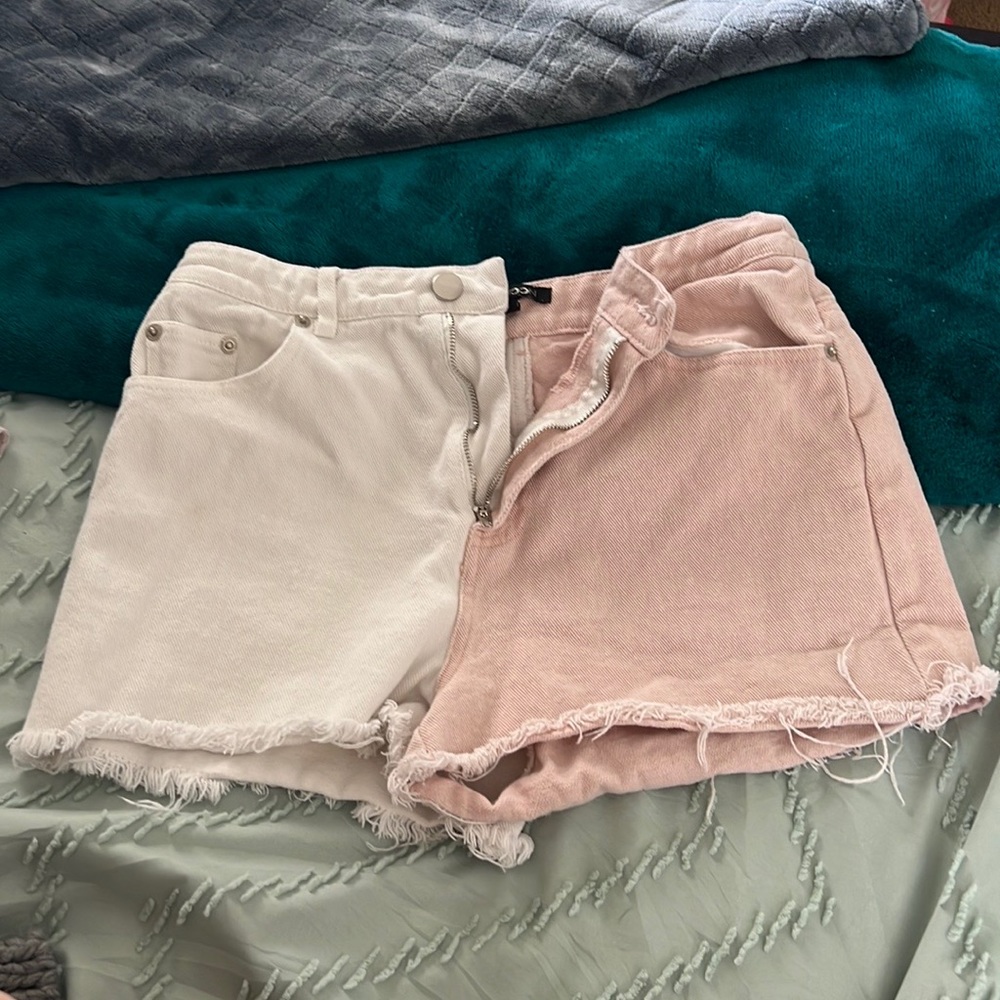 Pink and White PaperMoon shorts size small